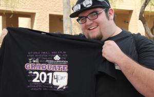 Students declare their graduation goals with a customized EMCC T-shirt