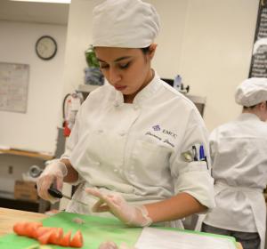 EMCC Culinary student prepares meal