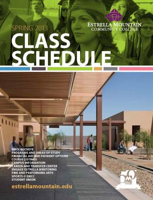 EMCC Schedule of Classes, Spring 2013 