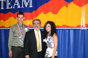 Derek Buescher, EMCC President Ernie Lara, and Christina Saenz