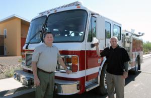 Bill Stipp (right), Fire Science Program Dir. and Ed Pahl, Fire Academy Dir.