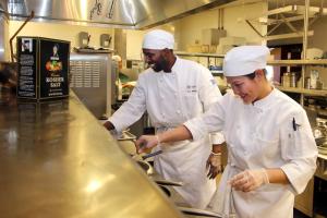 student chefs preparing culinary delights