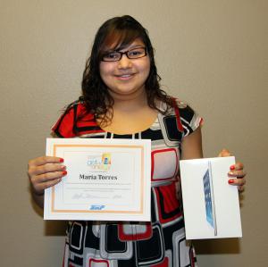 First place essay winner, Maria Torres of Tolleson High School