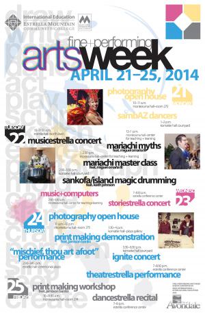 Arts Week calendar poster