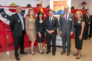MCCCD Chancellor Dr. Maria Harper-Marinick joins Governor Doug Ducey and other members of the Achieve60 alliance.