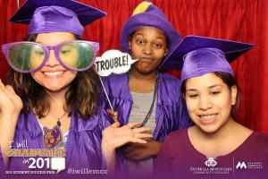 Students in photo booth