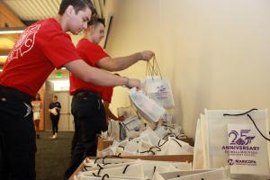 More than 330 care packages were assembled for local first responders and public safety personnel.